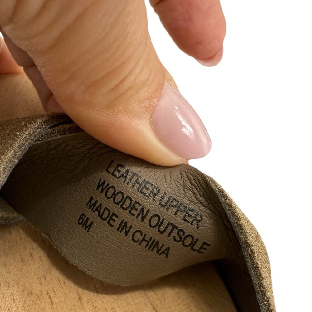 NWOT Loft Criss Cross Leather & Suede Clog Sandals Women's Size 6 - Picture 8 of 8